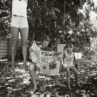 Max Pam, Australia b.1949 / Backyard on Sunday, Mooloolabah (from ‘Journeys north’ portfolio) 1986 / Gelatin silver photograph on paper / 28.3 x 28.2cm (comp.) / Acc. 1987.167.021 / Purchased 1987 with the financial assistance of the Australian Bicentennial Authority to commemorate Australia’s Bicentenary in 1988 / Collection: Queensland Art Gallery | Gallery of Modern Art