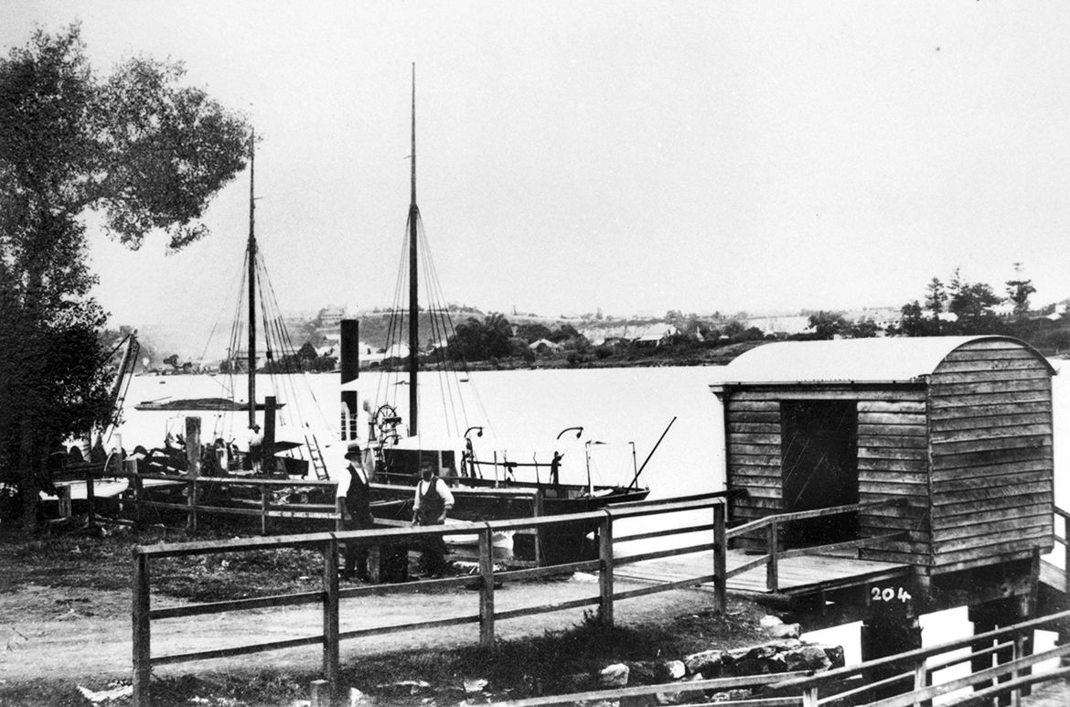 Edward Street Ferry terminal c.1888 / 99183506853802061 / Image courtesy: John Oxley Library, State Library of Queensland, Brisbane