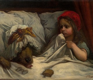 Gustave Doré / France 1832–83 / Little Red Riding Hood c.1862 / Oil on canvas / 65.3 x 81.7cm / Gift of Mrs S Horne, 1962 / Collection: National Gallery of Victoria, Melbourne