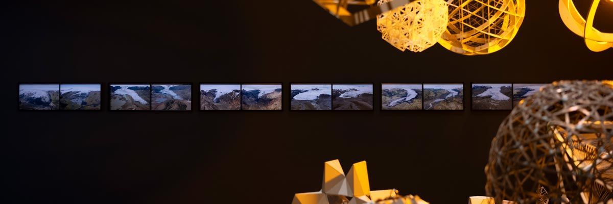 Instllation view of 'The glacier melt series 1999/2019'