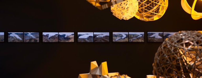 Instllation view of 'The glacier melt series 1999/2019'