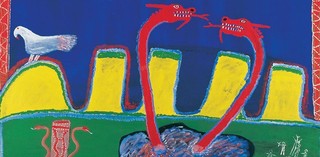 Ginger Riley Munduwalawala, Australia 1937-2002 / Garimala (The Two Snakes) 1988 / Synthetic polymer paint on canvas / Purchased 1990 with funds from ARCO Coal Australia Inc. through the QAG Foundation / Collection: Queensland Art Gallery | Gallery of Modern Art / © The Estate of Ginger Riley Munduwalawala. Courtesy: Alcaston Gallery, Melbourne