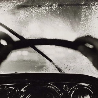 Peter J Hunter, Australia b.unknown / Driver's eye view on a wet night (detail) c.1960s / Gelatin silver photograph on paper on card / 39 x 49cm 39 x 49cm (comp.) / Gift of the Photographic Society of Queensland 1973 / Collection: Queensland Art Gallery | Gallery of Modern Art / © Peter J Hunter