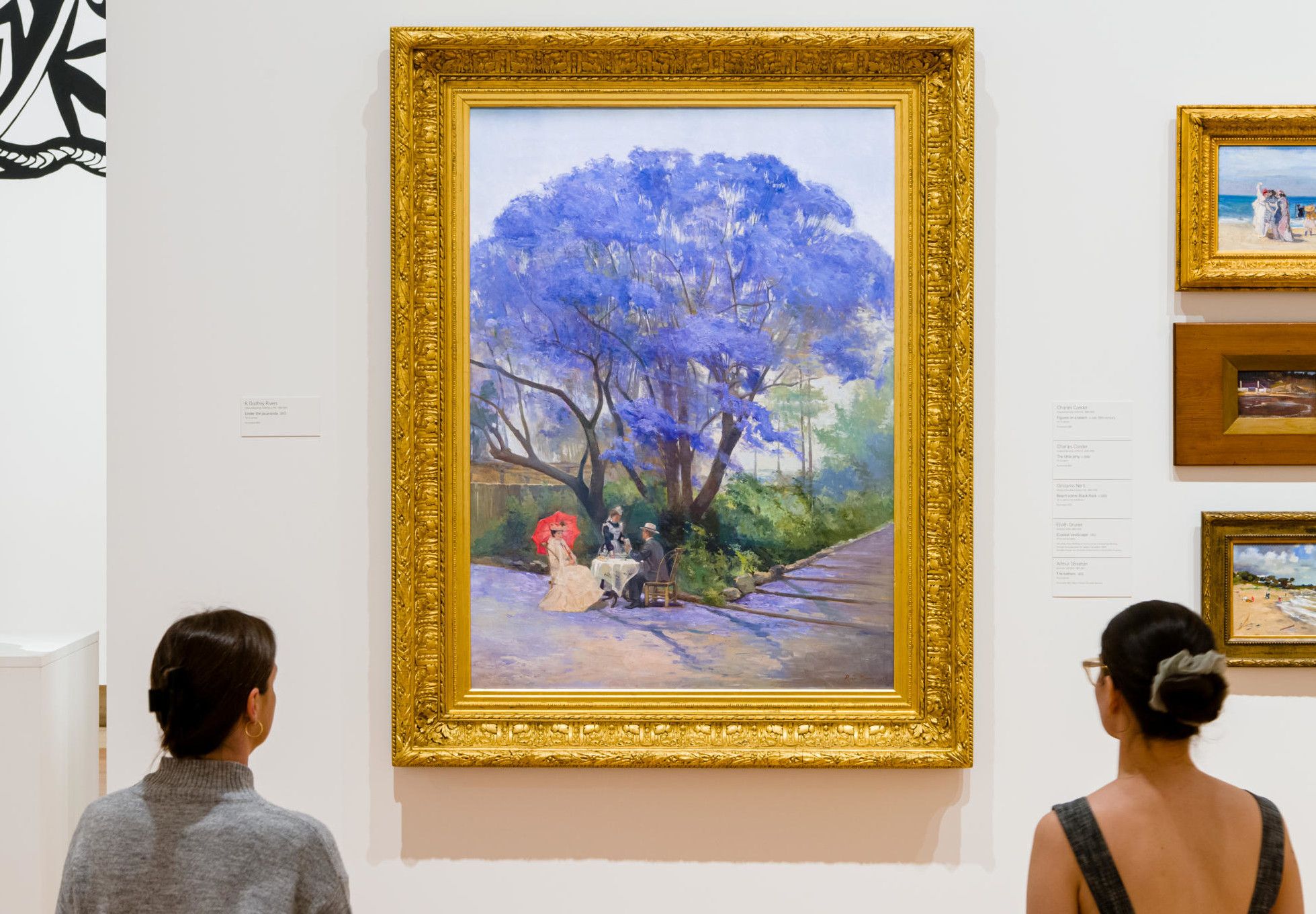 R. Godfrey Rivers, England/Australia 1858–1925 / Under the jacaranda (installation view) 1903 / Oil on canvas / 143.4 x 107.2cm / Purchased 1903 / Collection: Queensland Art Gallery | Gallery of Modern Art