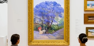R. Godfrey Rivers, England/Australia 1858–1925 / Under the jacaranda (installation view) 1903 / Oil on canvas / 143.4 x 107.2cm / Purchased 1903 / Collection: Queensland Art Gallery | Gallery of Modern Art