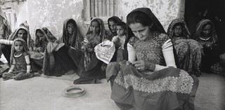 Jyoti Bhatt, India b.1934 / Women of the Mutha community, Kutch, Gujarat 1975, printed 2012 / Gelatin silver photograph on paper / Purchased 2016 with funds from an anonymous donor through the Queensland Art Gallery | Gallery of Modern Art Foundation / Collection: Queensland Art Gallery / © The artist