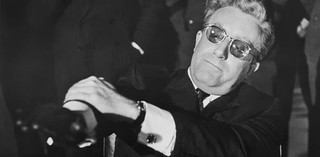 Production still from Dr Strangelove or: How I Learned to Stop Worrying and Love the Bomb 1964 / Director: Stanley Kubrick / Image courtesy: Park Circus