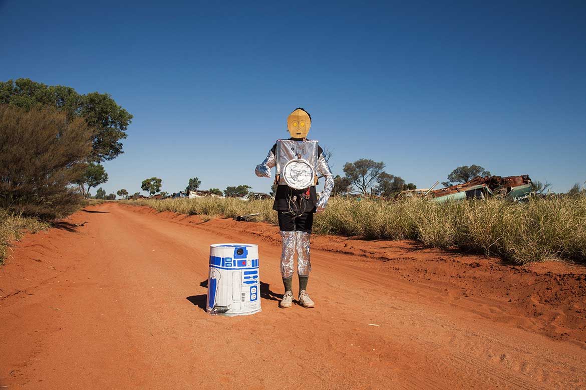Tony Albert, David C Collins and Joel Spring / Warakurna The Force is with us #2 2017 / Courtesy: Tony Albert