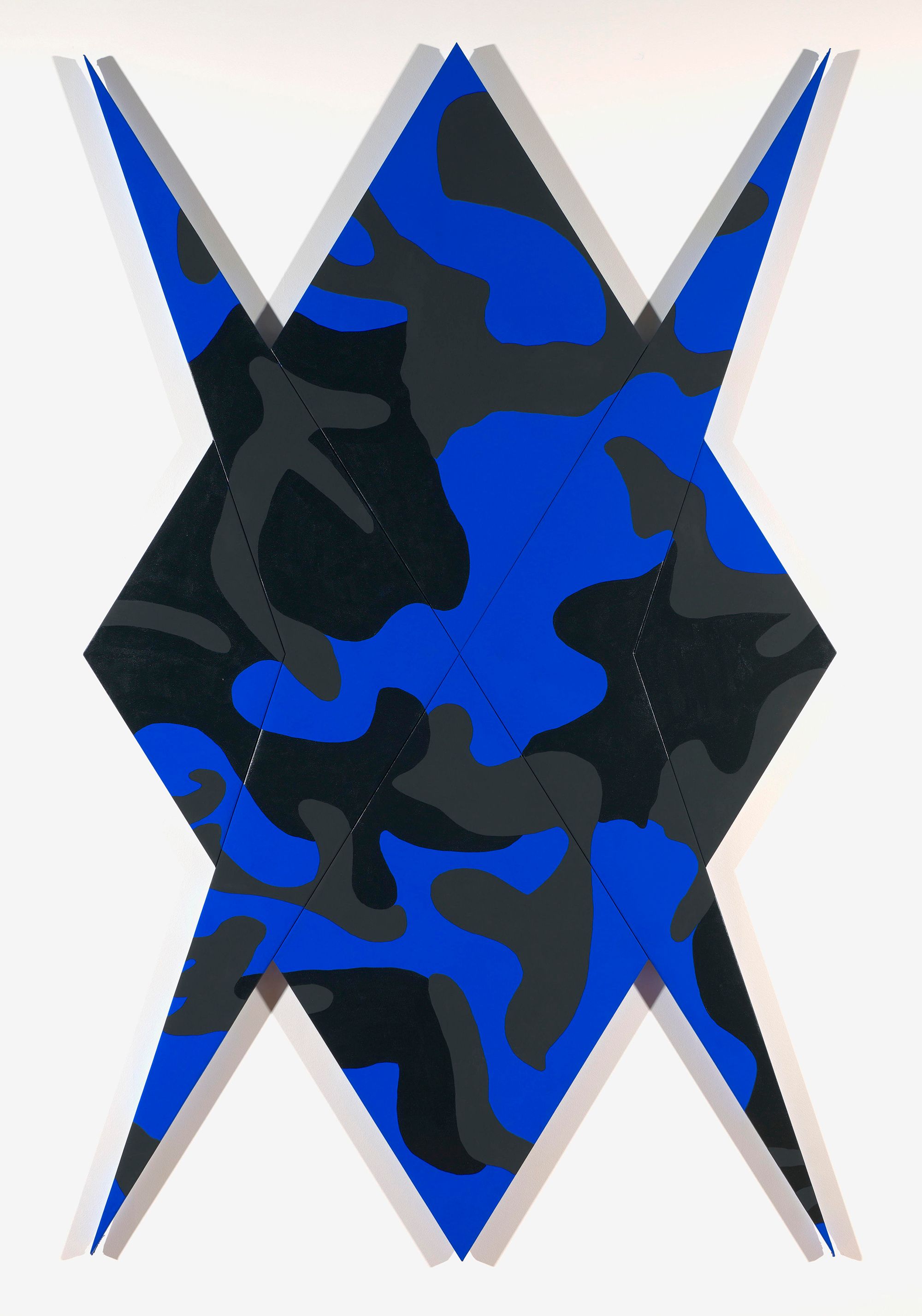 Reko Rennie, Kamilaroi people, Australia b.1974 / Untitled #I (from 'ALWAYS' series) 2018 / Synthetic polymer and flash paint on cotton on cedar stretches / 240 x 148cm (irreg.) / Purchased 2019 with funds from Belinda and Darren Elderton through the QAGOMA Foundation / Collection: Queensland Art Gallery | Gallery of Modern Art / © Reko Rennie