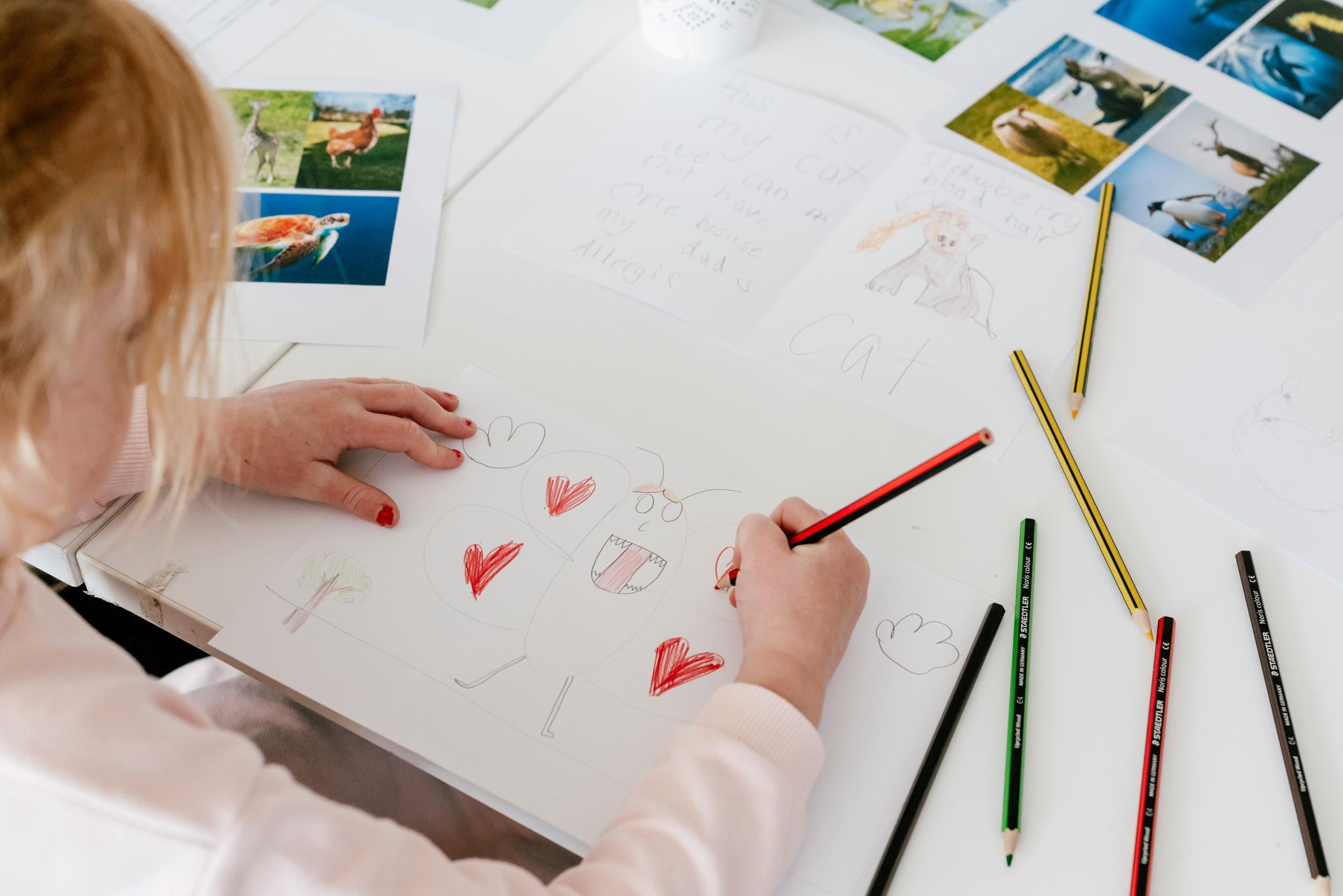 A visitor participating in a Young Members' activity trial, GOMA, Brisbane, 2026 / Photograph: J Ruckli © QAGOMA