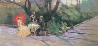 R. Godfrey Rivers, England/Australia 1858-1925 / Under the jacaranda (detail) 1903 / Oil on canvas / 143.4 x 107.2 cm / Purchased 1903 / Collection: Queensland Art Gallery | Gallery of Modern Art