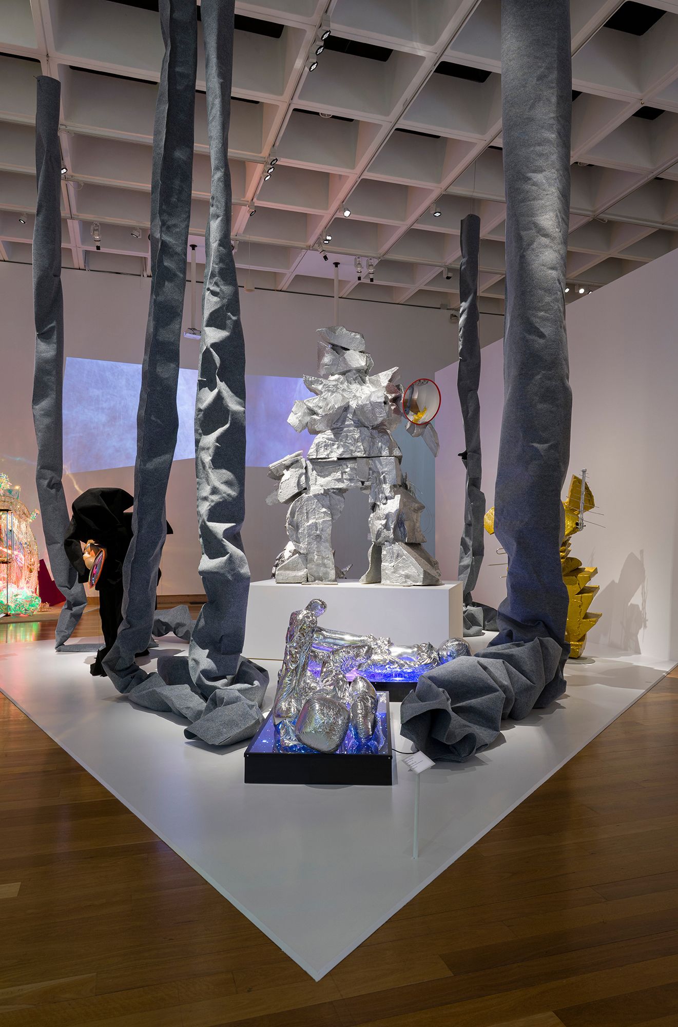 Installation view, ‘Justene Williams: Once We Were Mudskippers’, Queensland Art Gallery, Brisbane, 2026