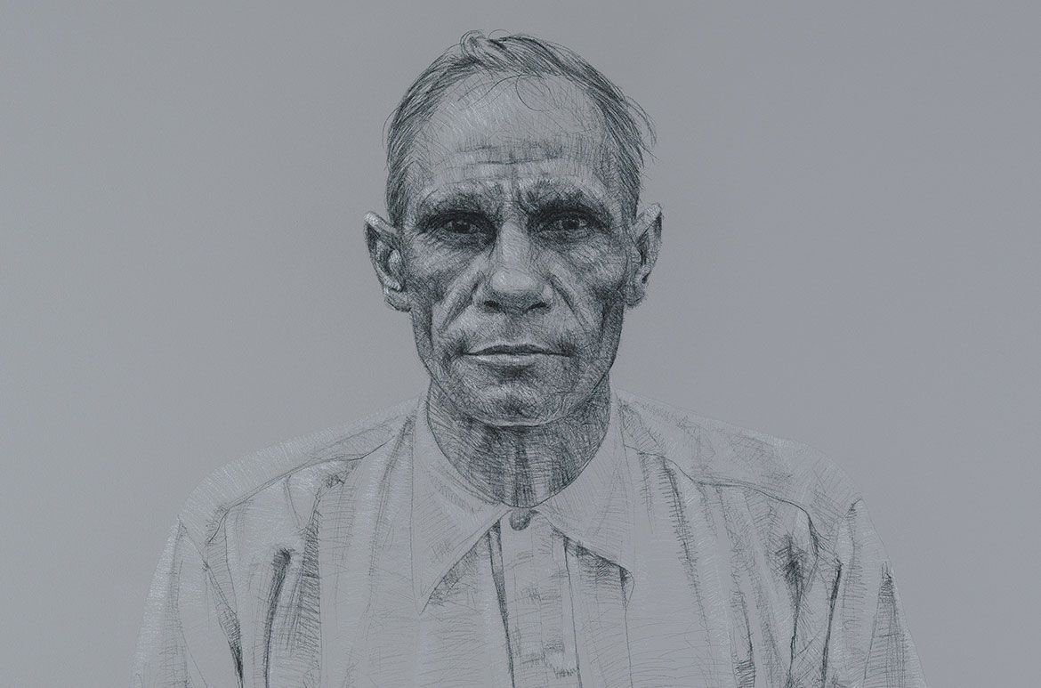 Vernon Ah Kee, Kuku Yalanji/Waanyi/Yidinyji/Guugu Yimithirr people, Australia b.1967 / neither pride nor courage 2006 / Charcoal, crayon and synthetic polymer paint on canvas / Triptych: 174 x 240cm (each panel) / The James C. Sourris AM Collection. Gift of James C. Sourris through the QAG Foundation 2007. Donated through the Australian Government’s Cultural Gifts Program / Collection: Queensland Art Gallery | Gallery of Modern Art / © Vernon Ah Kee