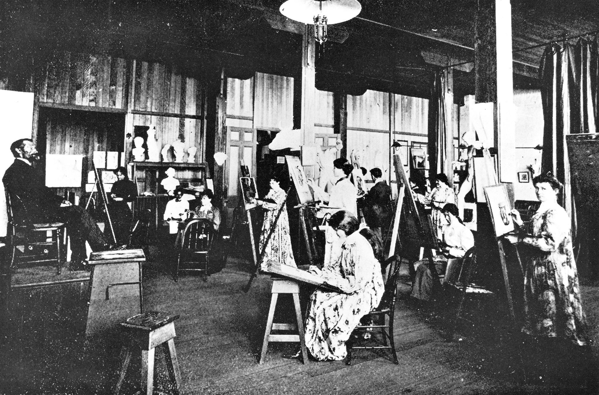 Vida Lahey studied under R Godfrey Rivers 1898 –1904 at the Brisbane Technical College, Ann Street, Brisbane. The Day Art school reproduced from the College handbook / Collection: QAGOMA Research Library