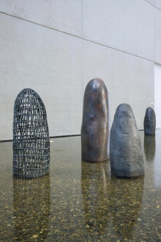 Judy Watson / Waanyi people / Australia b.1959 / walama (detail) 2000 / Cast bronze with patina finish / 18 pieces: dims variable (max. 180 x 60cm ea) min. 40 x 20cm ea) / Courtesy: The artist, Urban Art Projects and Milani Gallery, Brisbane (Meeanjin/Magandjin) / Photograph: Nick Umek, QAGOMA