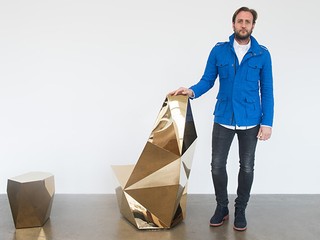 GOMA Ambassador Alex Lotersztain, designer of the official ‘GOMA turns 10’ Ambassador chair, the QTZ limited edition GOLD