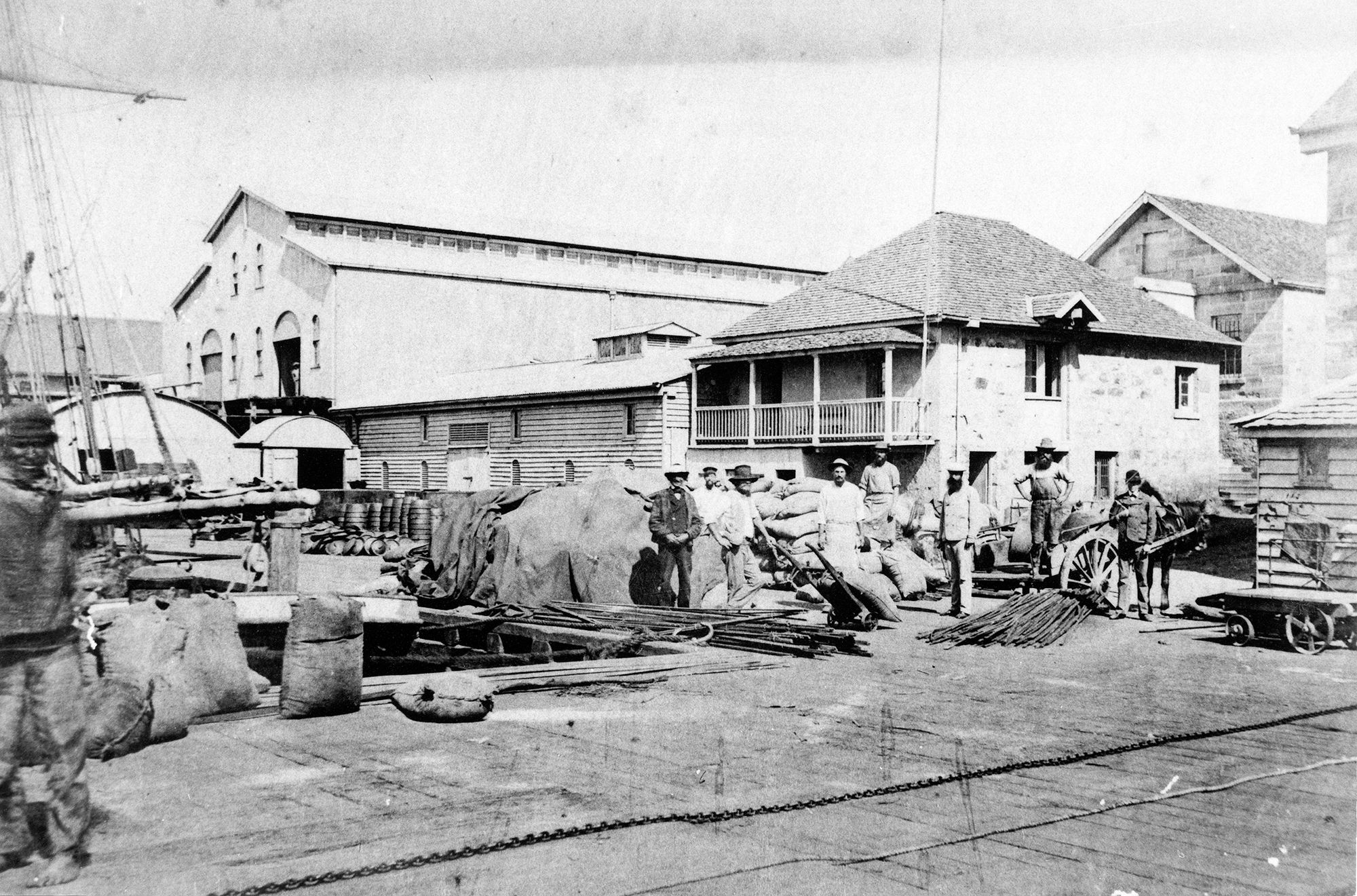 Raff’s Wharf, Eagle Street, Brisbane, c.1880 / 99183507784002061 / Courtesy: John Oxley Library, State Library of Queensland, Brisbane