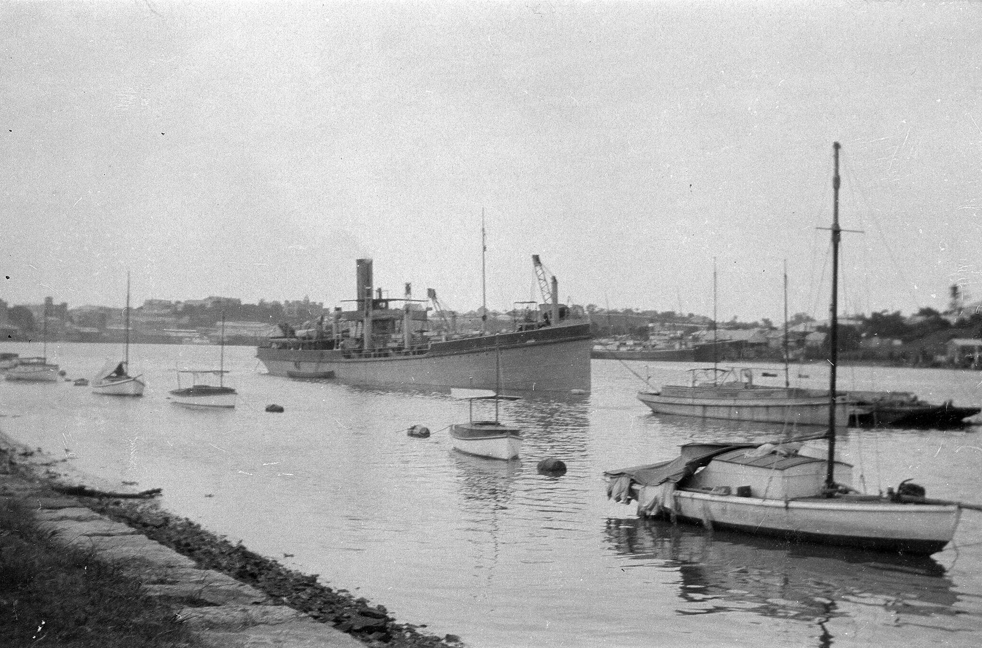 Boats moored at North Quay, the Town Reach of the Brisbane River, 1925 / 99183798284002061 / Courtesy: John Oxley Library, State Library of Queensland, Brisbane
