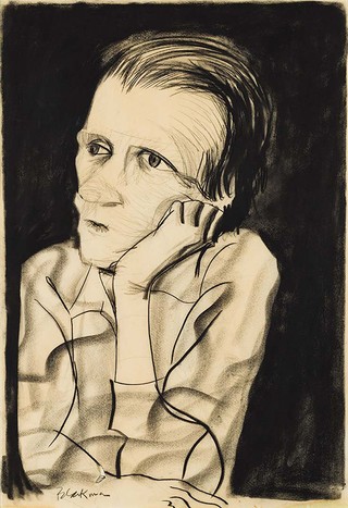 BLACKMAN, Charles Australia b.1928 George Johnston c.1964 Charcoal on wove paper 75 x 51cm (sight) 75 x 51cm (comp., sight) Acc. 1987.028 Gift of Miss Pamela Bell in honour of Marjorie and Brian Johnstone 1987