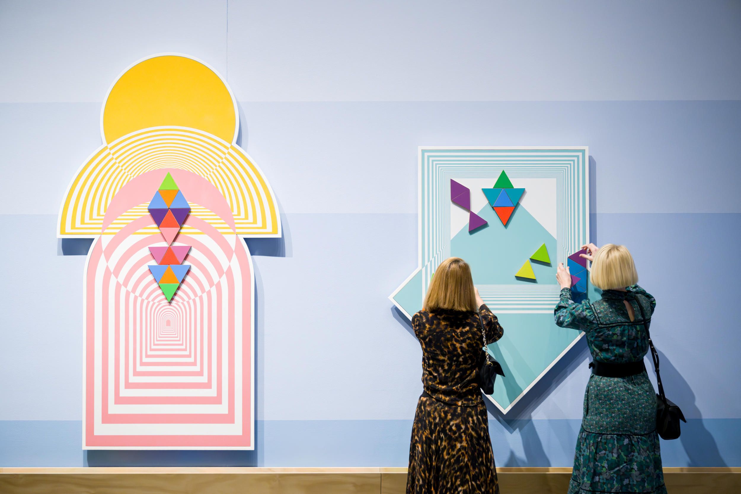 Syagini Ratna Wulan / Indonesia b.1979 / Monad (detail) 2021 / Site-specific built environment, self-adhesive vinyl wallpaper, metal sheeting, self-adhesive floor vinyl, MDF, plywood, sheet magnet, timber, carpet / Commissioned for APT10 Kids (2021) with support from the Tim Fairfax Family Foundation / Created in collaboration with the Queensland Art Gallery | Gallery of Modern Art Children’s Art Centre / Courtesy: The artist