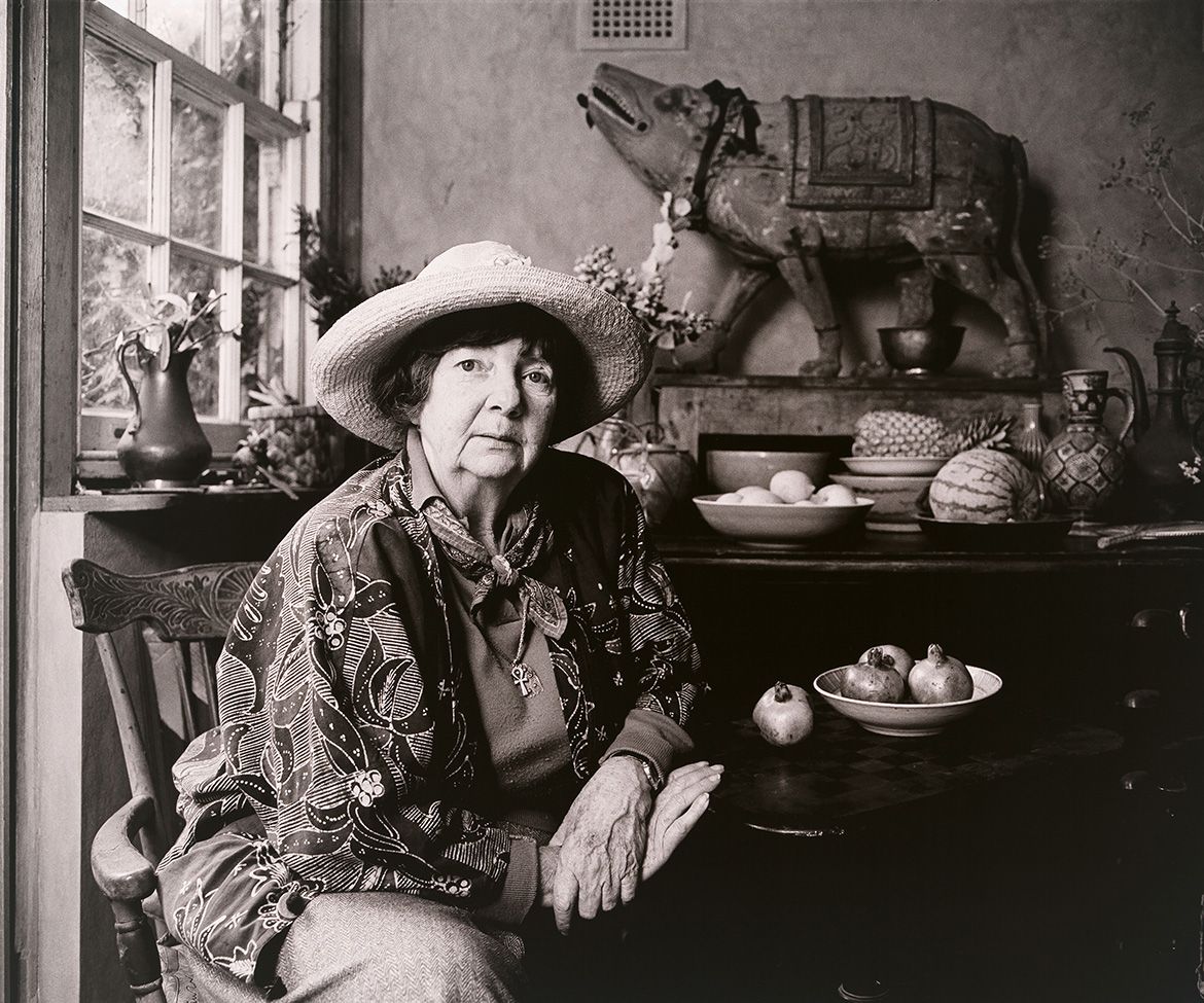 Greg Weight, Australia b.1946 / Portrait Margaret Olley 1991 / Gelatin silver photograph / 36.2 x 45.3cm / Gift of Patrick Corrigan AM 2004 / Donated through the Australian Government’s Cultural Gifts Program / Collection: National Portrait Gallery, Canberra / Image reproduced courtesy of Greg Weight / © Greg Weight