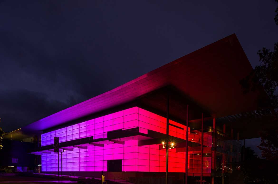 James Turrell, United States, b.1943 / Night Life 2018 / Commissioned 2017 to mark the tenth anniversary of the opening of the Gallery of Modern Art. This project has been realised with generous support from the Queensland Government; Paul, Sue and Kate Taylor; the Neilson Foundation and the QAGOMA Foundation Appeal / Collection: Queensland Art Gallery | Gallery of Modern Art