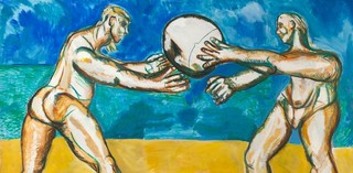 Joe Furlonger, Australia b.1952 / Bathers (detail) 1987 / Oil on canvas / 201 x 290cm / Purchased 1988 / Collection: Queensland Art Gallery | Gallery of Modern Art / © Joe Furlonger