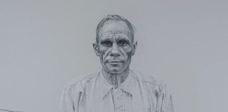 Vernon Ah Kee, Kuku Yalanji/Waanyi/Yidinyji/Guugu Yimithirr peoples, Australia b.1967 / Neither pride nor courage (detail) 2006 / Charcoal, crayon and synthetic polymer paint on canvas / Triptych: 174 x 240cm (each panel) / The James C. Sourris AM Collection. Gift of James C. Sourris through the QAG Foundation 2007. Donated through the Australian Government’s Cultural Gifts Program / Collection: Queensland Art Gallery | Gallery of Modern Art / © Vernon Ah Kee