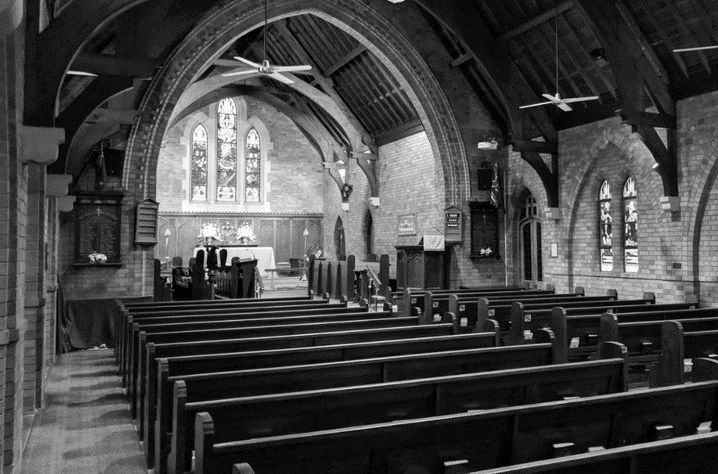 Interior St James Anglican Church, Turramurra, Sydney / Courtesy: https://www.churchesaustralia.org / Photograph: Joel Vosu