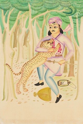 PATUA, Kalam Post Office 3 – The Runner With The Mail 397.2015 acquisition Painting Watercolour 55.88 x 38.1cm