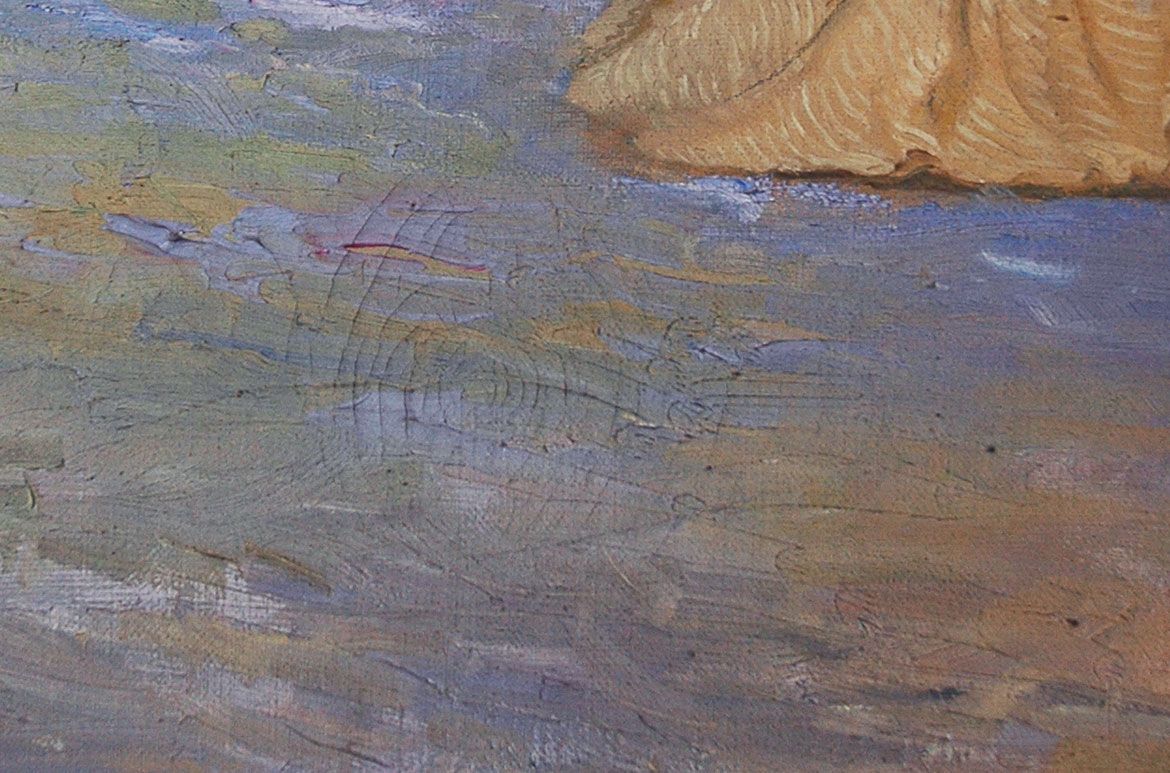 Under the jacaranda 1903 / Detail of bottom left corner / Photograph: Anne Carter