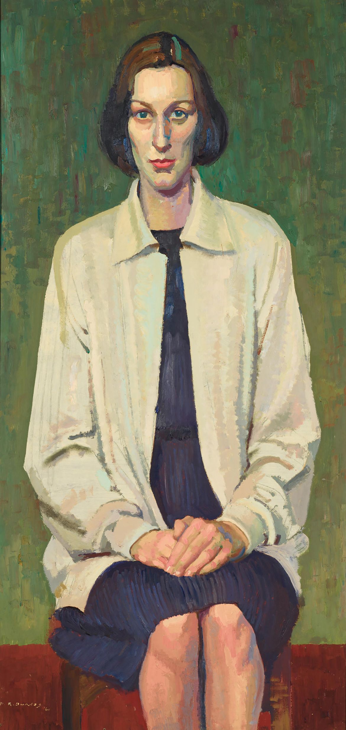 Douglas Dundas, Australia 1900‑81 / Miss Jan Barber 1960 / Oil on composition board / 122 x 59.5cm / Purchased 1961 / Collection: Queensland Art Gallery | Gallery of Modern Art / © QAGOMA
