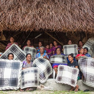 The Jaki-ed Project was developed in collaboration with the University of South Pacific, Majuro, Republic of the Marshall Islands, and supported by QAGOMA’s Oceania Women’s Fund, enabled by the generous bequest of Jennifer Phipps, September 2017 / Photograph: Chewy Lin / Image courtesy: The artists and University of South Pacific, Majuro