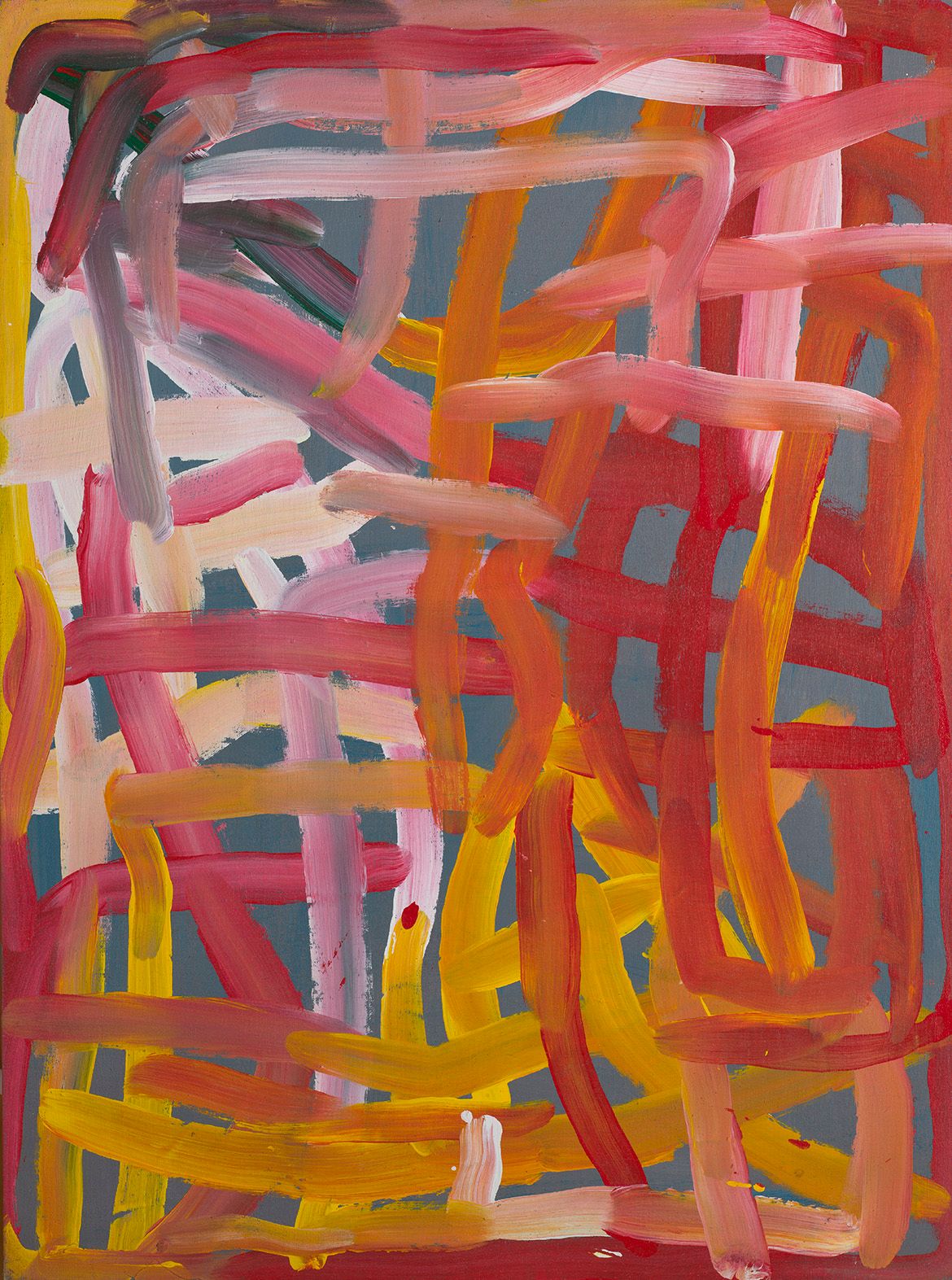 Emily Kame Kngwarreye, Anmatyerre people, Australia b.c.1910-1996 / Yam dreaming 1995 / Synthetic polymer paint on canvas / 122 x 91cm / Purchased 1998. QAG Foundation Grant / Collection: Queensland Art Gallery | Gallery of Modern Art / © Emily Kame Kngwarreye/Copyright Agency