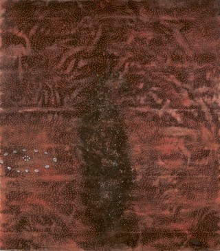 Judy Watson / Waanyi people / Australia b.1959 / sacred ground beating heart 1989 / Natural pigments and pastel on canvas / 215 x 190cm / Purchased 1990. The 1990 Moët & Chandon Art Acquisition Fund / Collection: Queensland Art Gallery | Gallery of Modern Art