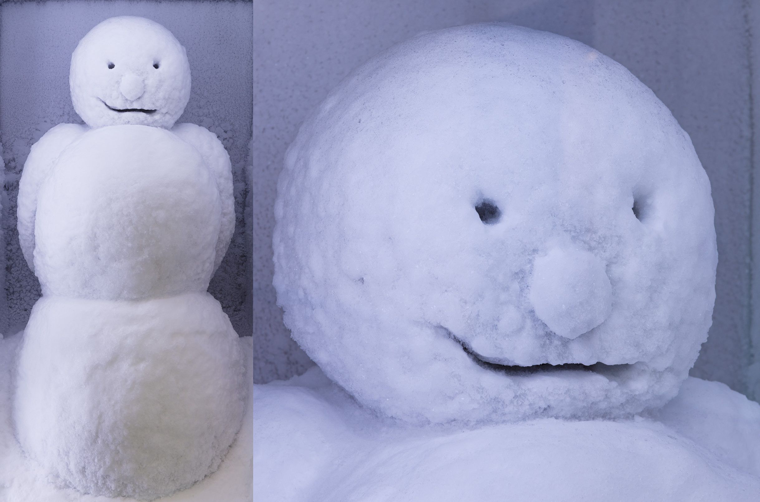 Peter Fischli, Artist, Switzerland b.1952 / David Weiss, Artist, Switzerland 1946-2012 / Snowman 1987/2017-19 / Ice sculpture in refrigerated vitrine / Vitrine: 218 x 209 x 140cm; snowman: 130 x 70cm (diam.) / Purchased 2019 with funds from Tim Fairfax AC through the QAGOMA Foundation / Collection: Queensland Art Gallery | Gallery of Modern Art / © Peter Fischli and Estate of David Weiss/Courtesy: Spruth Magers, Berlin