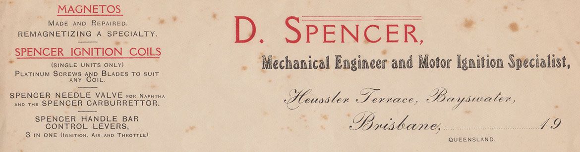 David Spencer’s business letterhead c.1920 / Courtesy Robert Charity and Jan King, great grandson and great granddaughter of David Spencer