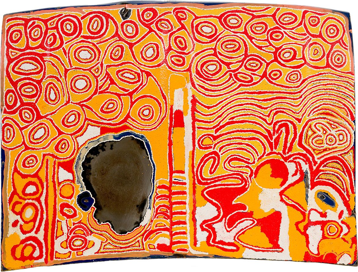 Pulpurru Davies, Australia b.1943 / Toyota 2007 / Synthetic polymer paint on metal / 104 x 136 x 21cm / Purchased 2008. The Queensland Government’s Gallery of Modern Art Acquisitions Fund / Collection: Queensland Art Gallery | Gallery of Modern Art / © Pulpurru Davies