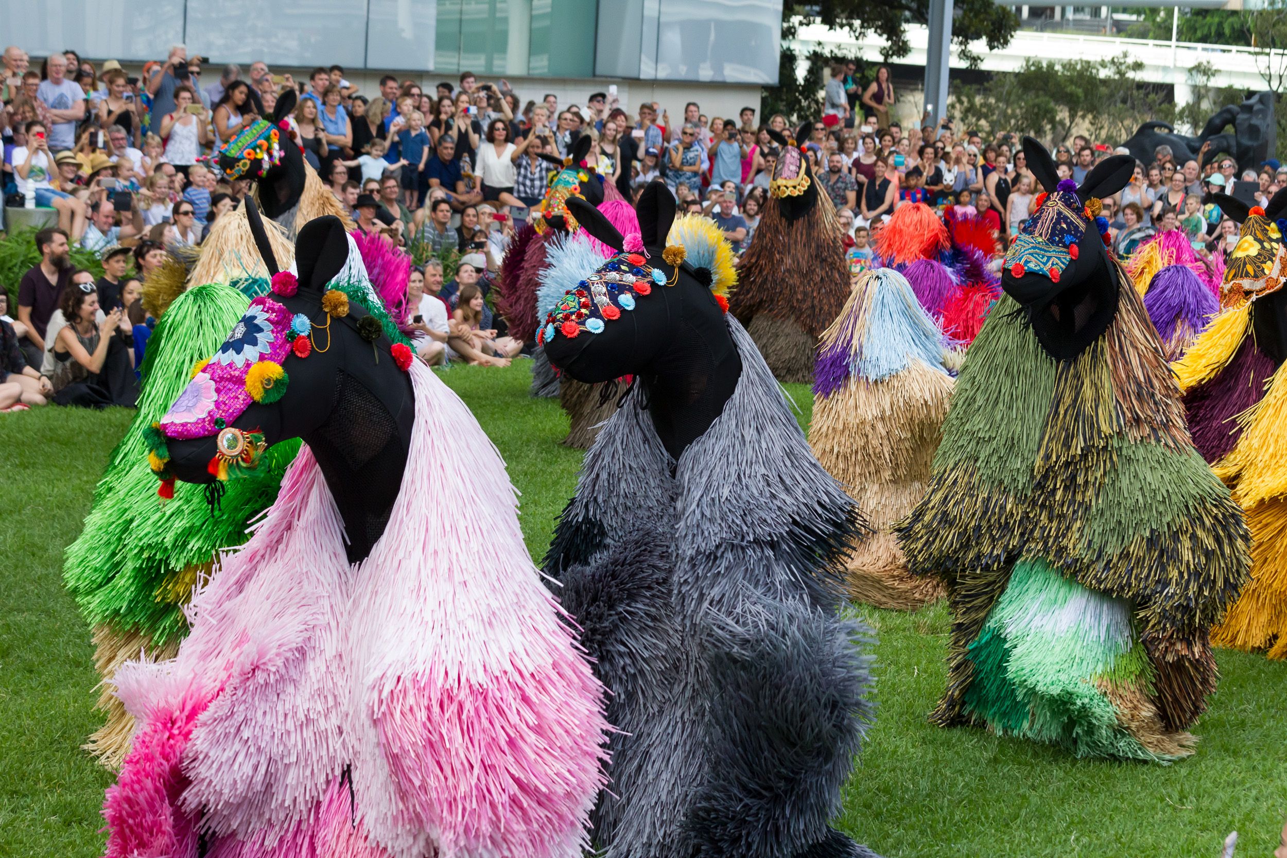 Nick Cave, United States b.1959 / Heard 2012 / 15 wearable sculptures (six parts each) or as a performance, 15 wearable sculptures (six parts each), choreography, musical score and video / Purchased 2016 to mark the tenth anniversary of the Gallery of Modern Art with funds from the Josephine Ulrick and Win Schubert Diversity Foundation through the Queensland Art Gallery | Gallery of Modern Art Foundation / Collection: Queensland Art Gallery | Gallery of Modern Art / © Nick Cave