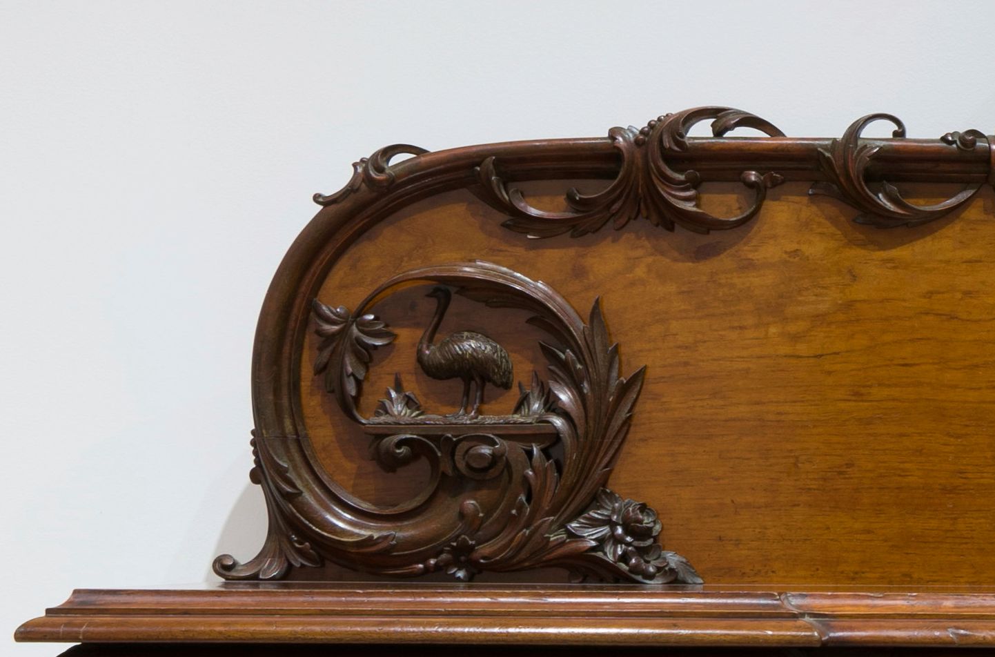 Joshua Ebenston, Australia c.1835-77; Matthew Fern, Australia 1831-98 / ‘Glengallan’ sideboard (detail) 1868 / Cedar, carved / 198 x 242 x 70cm / Purchased 1995 with funds from the Australian Decorative & Fine Arts Society (Brisbane) Inc. through and with the assistance of the Queensland Art Gallery Foundation and the Queensland Art Gallery Foundation Grant. Celebrating the Queensland Art Gallery’s Centenary 1895-1995 / Collection: Queensland Art Gallery | Gallery of Modern Art