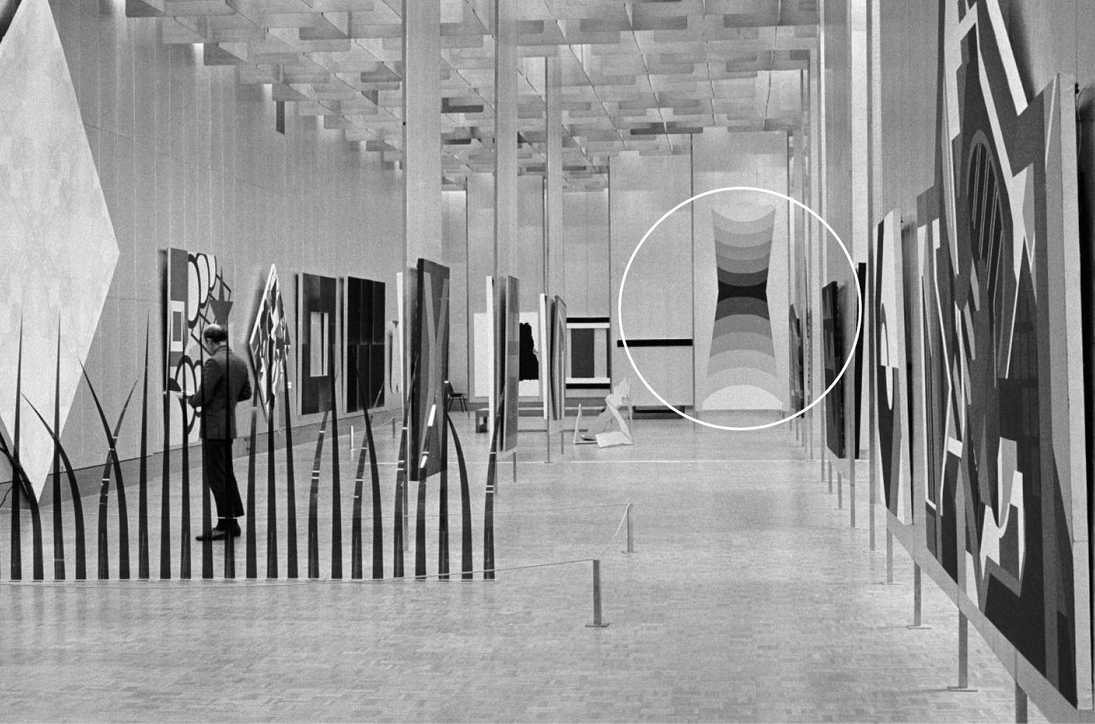 The Field exhibition at the National Gallery of Victoria in 1968, featuring Normana Wight’s Untitled 1968 / Courtesy & ©: National Gallery of Victoria