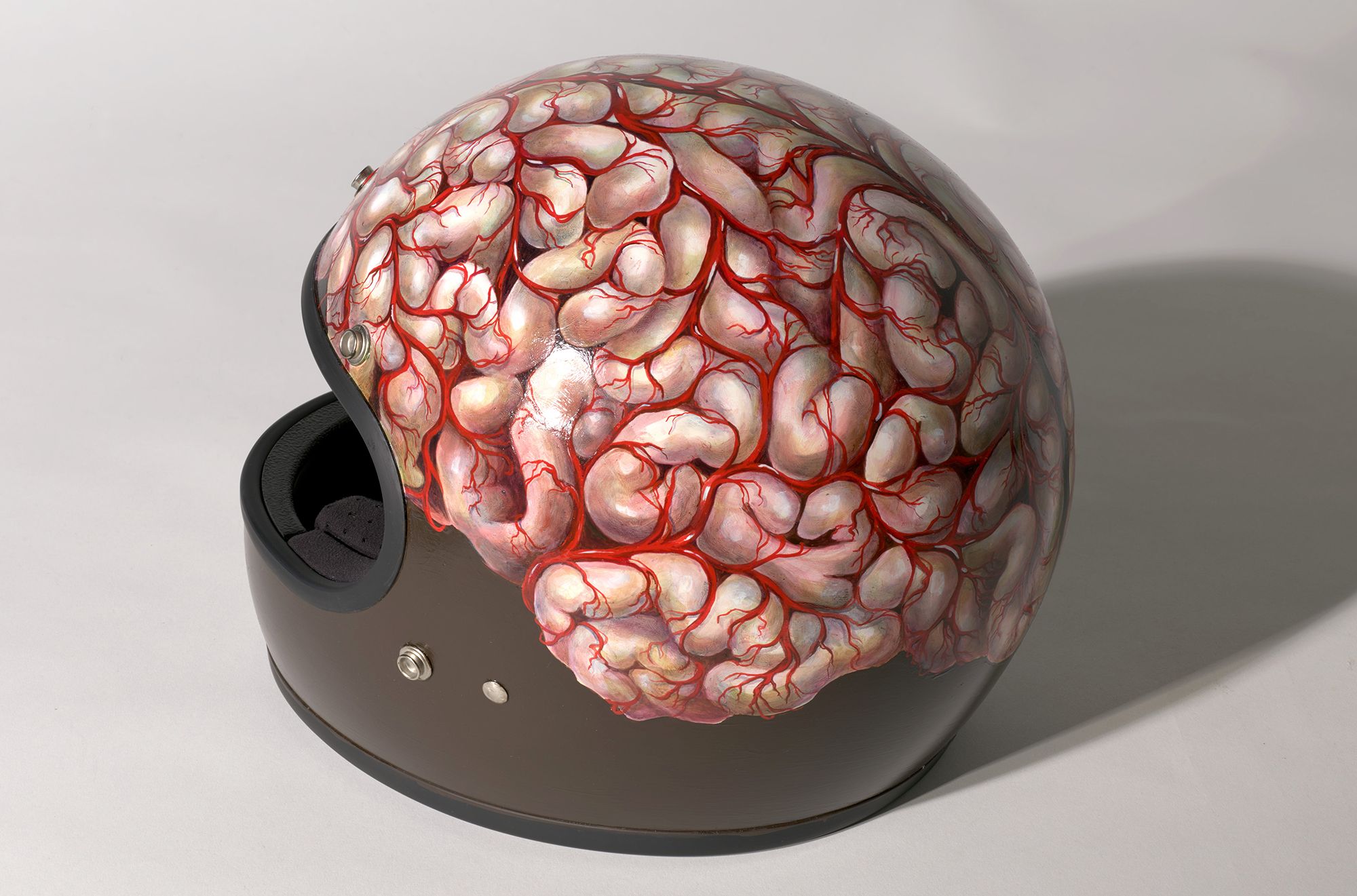 brain helmet motorcycle Full Face — Artists' Helmets – QAGOMA Stories – Queensland Art Gallery