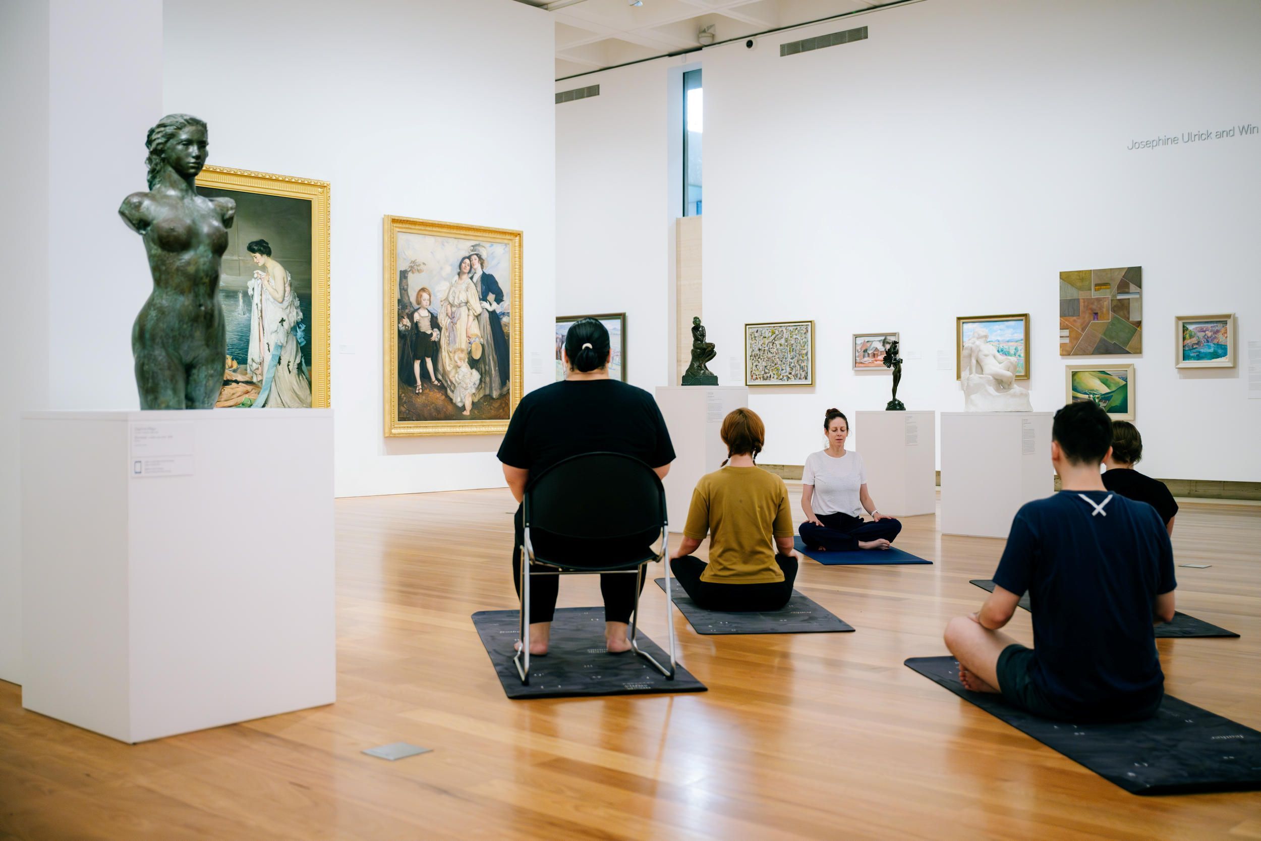 Art + Yoga / February 2025 / Queensland Art Gallery, Brisbane / Photograph: J Ruckli © QAGOMA