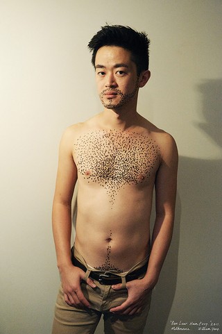 William Yang, Australia b.1943 / Ben Law Hair Envy 2011 / Inkjet print on solid substrate Kapaplast / Collection: The artist / © William Yang