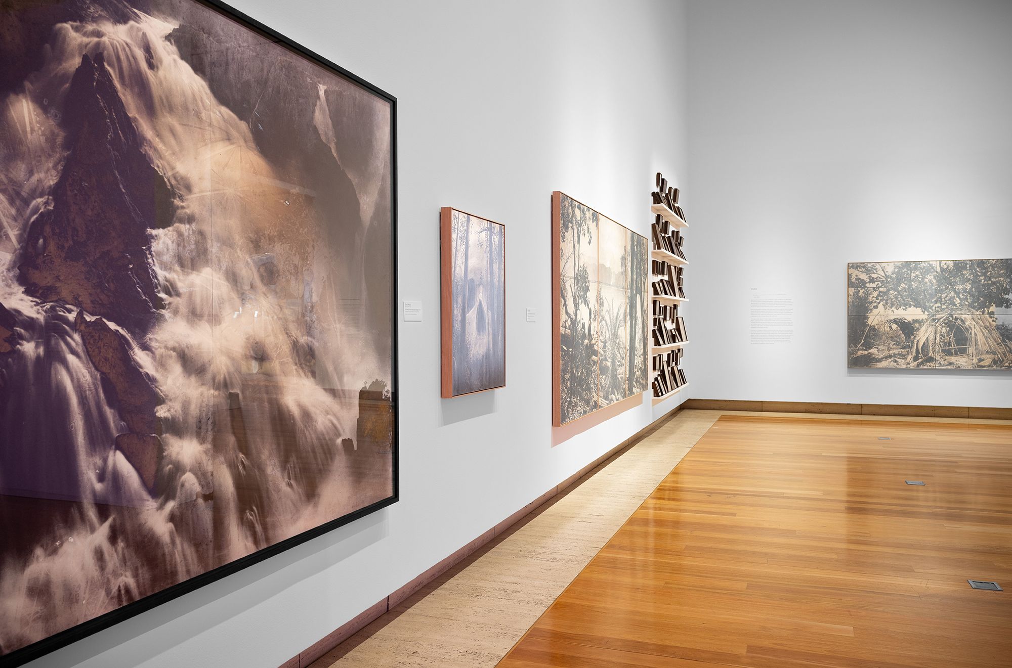 ‘Danie Mellor: marru | the unseen visible’, installation view, Queensland Art Gallery 2025 / Photograph: N Umek © QAGOMA