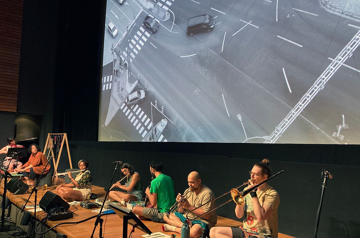 Matt Hsu’s Obscure Orchestra in rehearsals / Photograph: Rosie Hays © QAGOMA