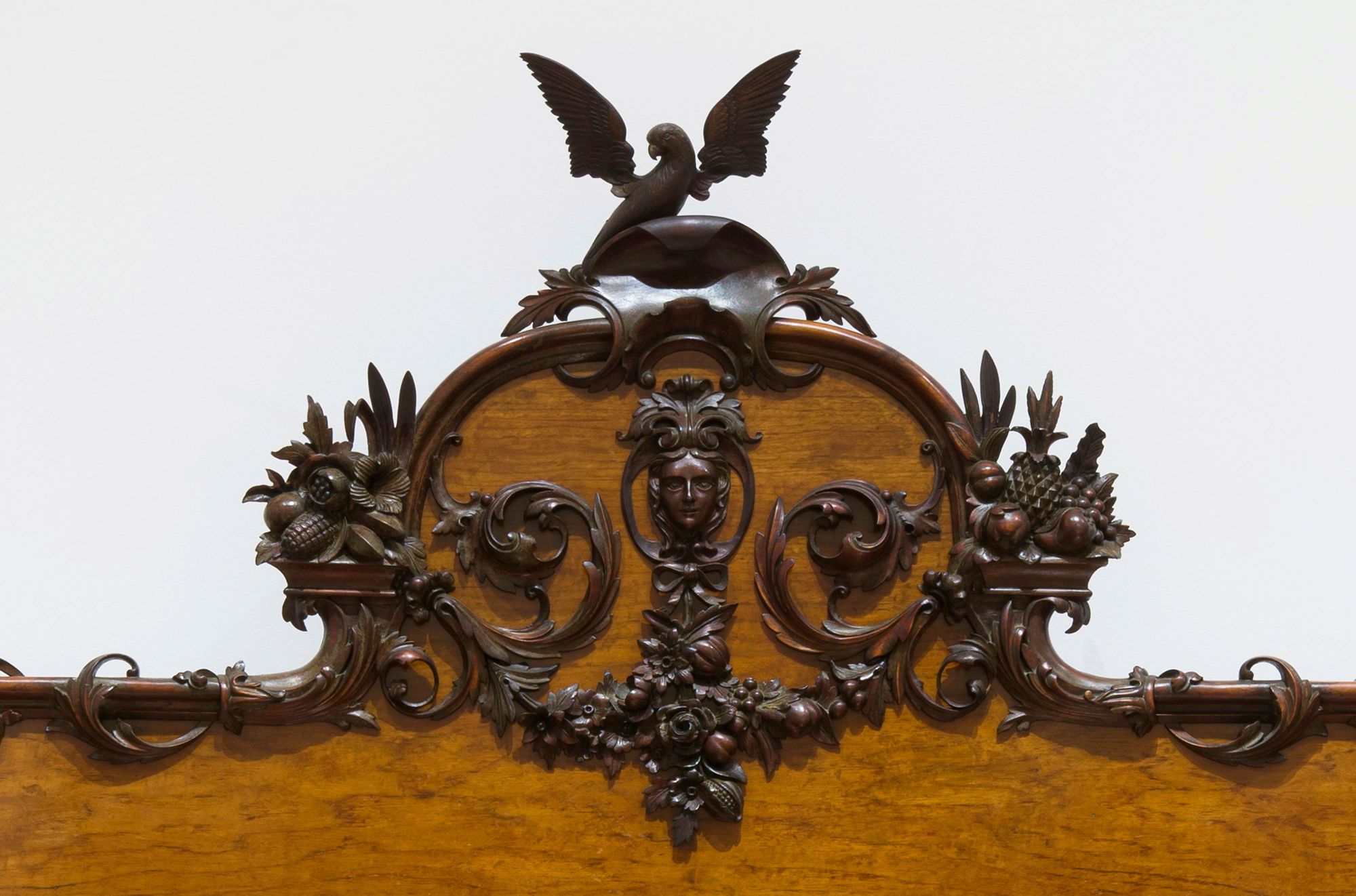 Joshua Ebenston, Australia c.1835-77; Matthew Fern, Australia 1831-98 / ‘Glengallan’ sideboard (detail) 1868 / Cedar, carved / 198 x 242 x 70cm / Purchased 1995 with funds from the Australian Decorative & Fine Arts Society (Brisbane) Inc. through and with the assistance of the Queensland Art Gallery Foundation and the Queensland Art Gallery Foundation Grant. Celebrating the Queensland Art Gallery’s Centenary 1895-1995 / Collection: Queensland Art Gallery | Gallery of Modern Art