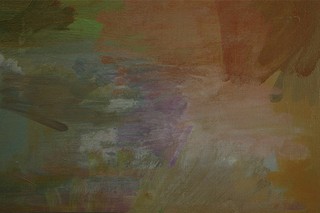 Surface bloom caused by zinc soap efflorescence which obscures the vibrant underlying colours / Photograph: Gillian Osmond