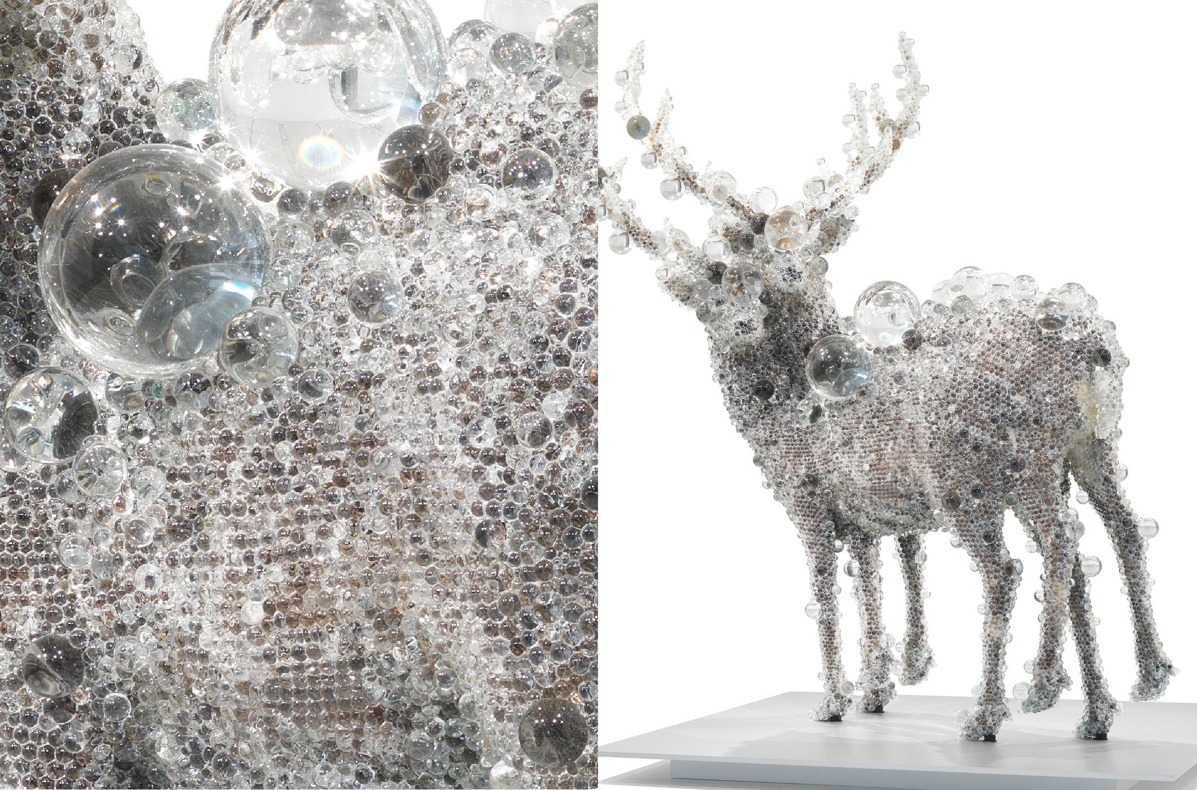 Kohei Nawa, Japan b.1975 / PixCell-Double Deer#4 2010 / Mixed media / 224 x 200 x 160cm / Purchased 2010 with funds from the Josephine Ulrick and Win Schubert Diversity Foundation through the QAG Foundation / Collection: Queensland Art Gallery | Gallery of Modern Art / © Kohei Nawa