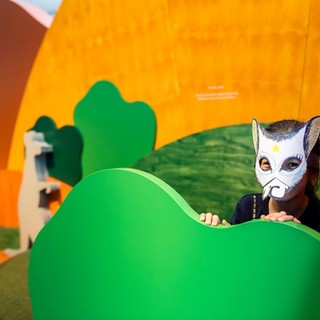 A visitor participating in an activity as part of ‘Superpowered’, Children’s Art Centre, Gallery of Modern Art, Brisbane / Photograph: K Bennett © QAGOMA